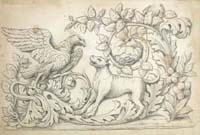 Italian Artist, c. 1800, A Neoclassical Frieze, pen and black chalk